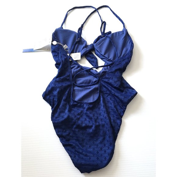 LUCKY BRAND Belle Air Knot Front Cut Out Monokini - Picture 6 of 8